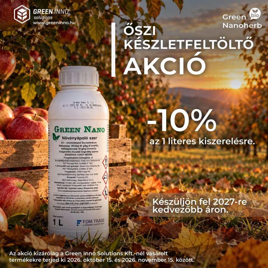 Green Nano 1 literes flakon almás ládánál, −10% kedvezmény